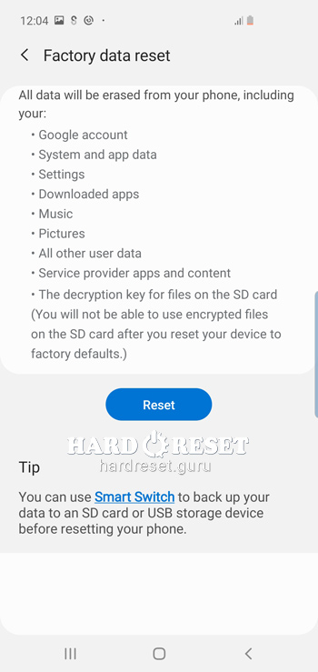 Delete all Samsung Galaxy S10 and similar series