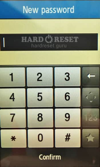 Confirm code reset Samsung GT-S5230 Star