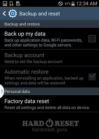 Factory data reset Samsung SHV-E250L Galaxy Note 2 LTE