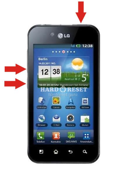 Hard Reset keys LG L95G Optimus 2X