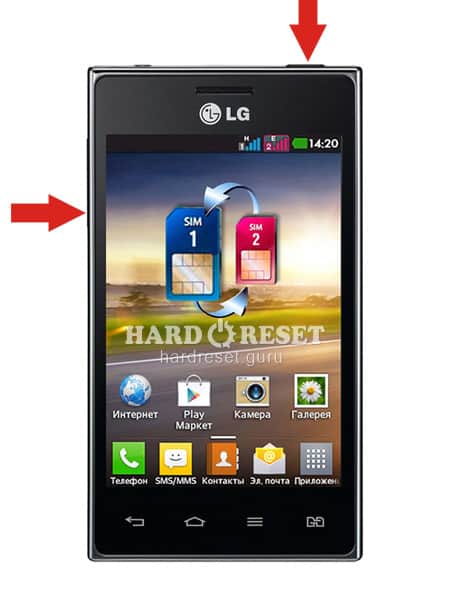 Hard Reset keys LG E612 Optimus L5