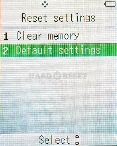 Default Settings LG KV3600 