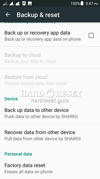Factory data reset Sony D6603 Xperia Z3 LTE-A
