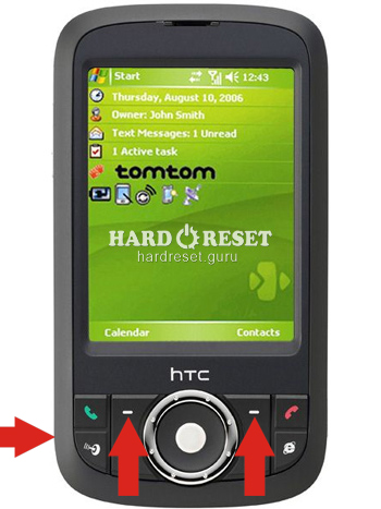 Hard Reset keys HTC P3301 Artemis 200