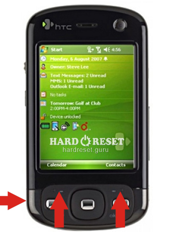 Hard Reset keys HTC P3600i HTC Others