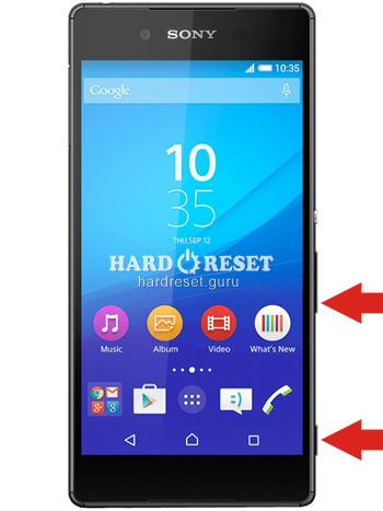 Hard Reset keys Sony SGPT133 Xperia Tablet S 3G