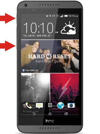 Teclas de Reinicio Completo HTC X06HT Desire