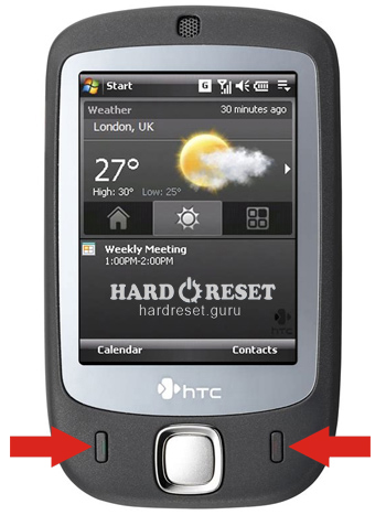 Hard Reset keys HTC P5500 Touch Dual