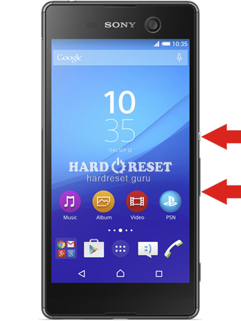 Hard Reset keys Sony E5663 Xperia M5 Dual TD-LTE