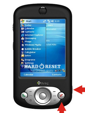Hard Reset keys HTC P3000 Wave