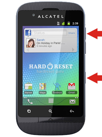Hard Reset keys Alcatel One Touch and similar series