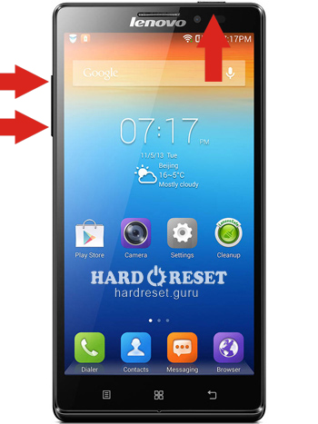 Hard Reset keys Lenovo K910 IdeaPhone