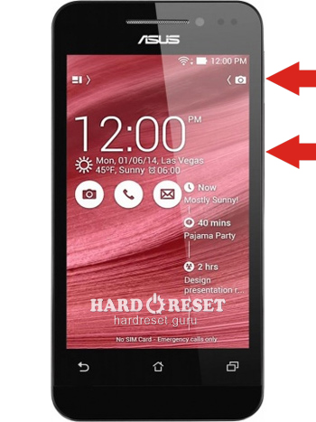 Hard Reset keys Asus ZD551KL ZenFone Selfie Dual SIM LTE