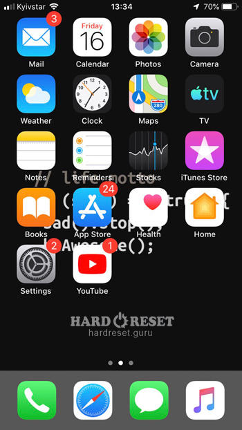 la pantalla de inicio Apple iPod Touch (3rd generation) iPod Touch