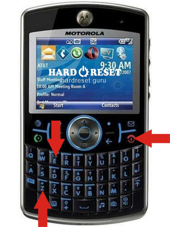 Hard Reset keys Motorola Q9h MOTO