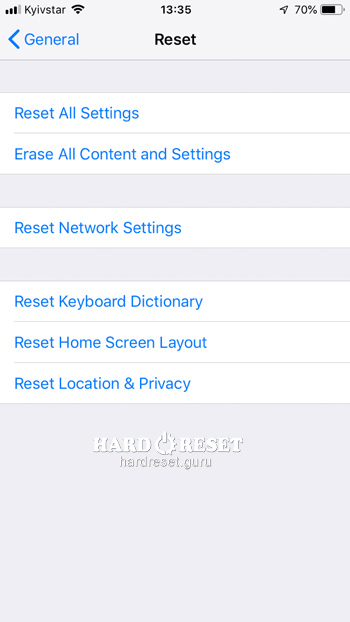 Erase ALL Content and Settings Apple iPhone 6 Plus iPhone 6 Plus