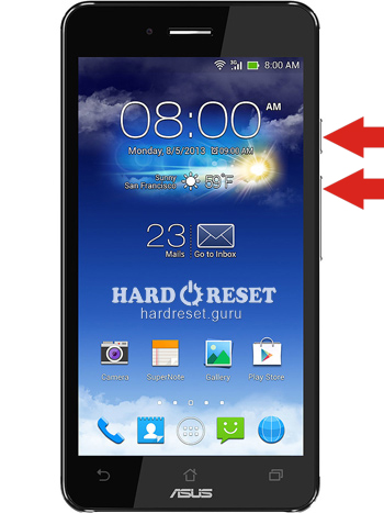 Hard Reset keys Asus PF500KL Padfone S 4G LTE