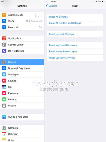Erase ALL Content and Settings Apple iPad Air Wi-Fi&Cellular iPad Air