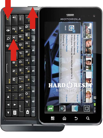 Hard Reset keys Motorola XT860 Milestone 3