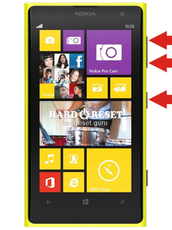 Hard Reset keys Nokia 1020 Lumia and similar series
