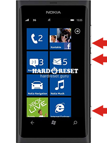Hard Reset keys Nokia Lumia 800