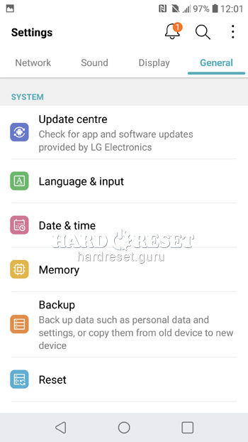 Idioma y entrada de texto LG G5