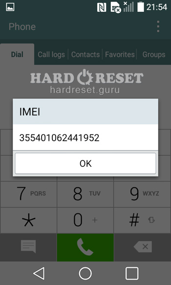 check your Imei LG F60