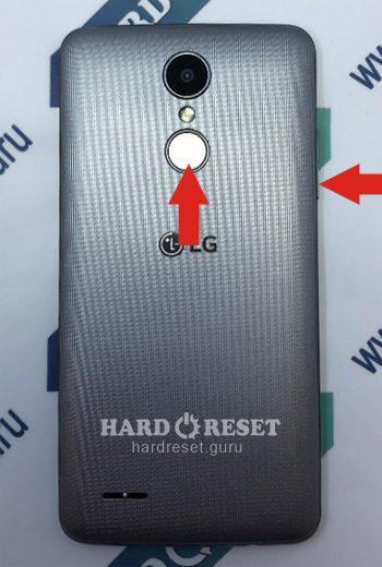 Hard Reset keys LG K8