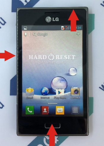 Hard Reset keys LG Optimus L5