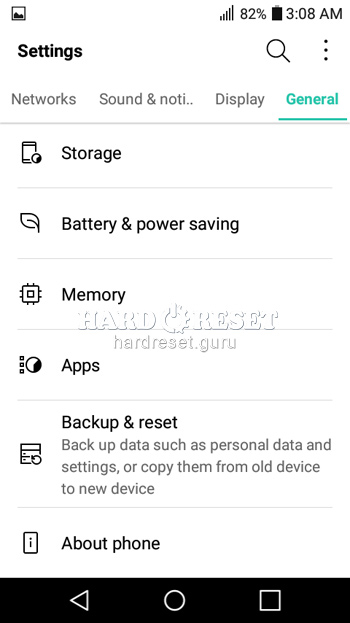 Reset settings on LG Phoenix 3