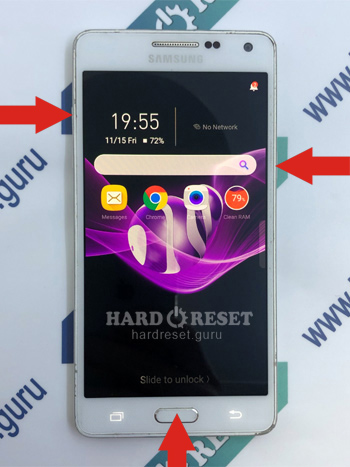 Hard Reset keys Samsung Galaxy J5