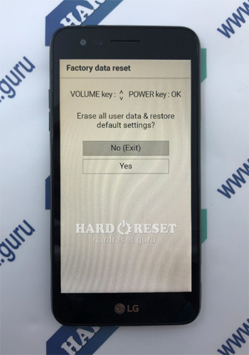 Factory data reset LG K10