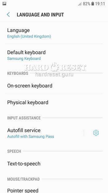 Language Samsung Galaxy J5