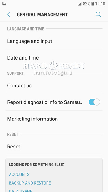 Language and input Samsung Galaxy J5