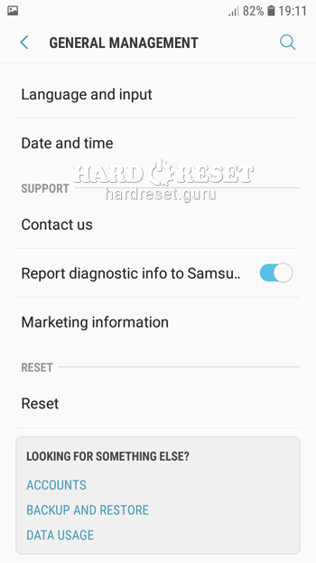 Restablecer ajustes en Samsung Galaxy J5