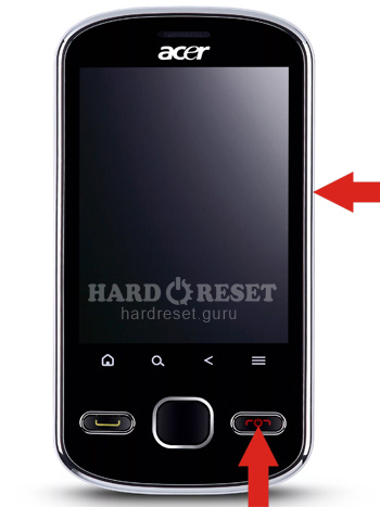 Hard Reset keys Acer E400 B beTouch
