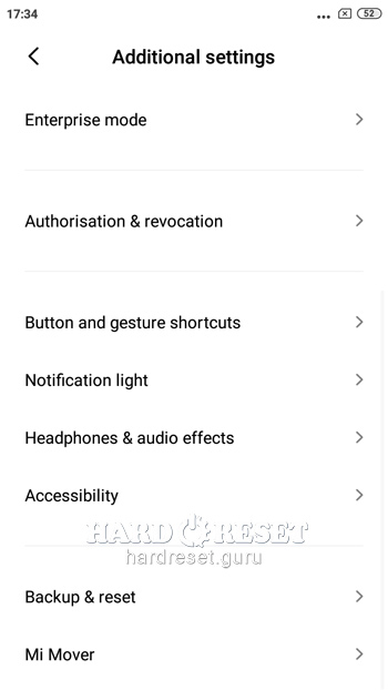 ajustes Xiaomi Redmi 4X