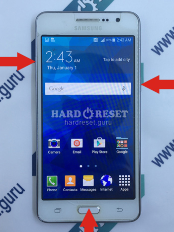 Hard Reset keys Samsung Galaxy Grand Prime