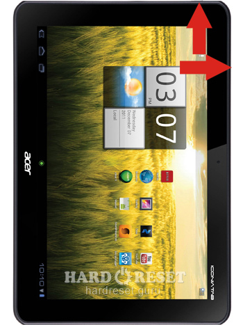 Hard Reset keys Acer A101 Iconia Tab