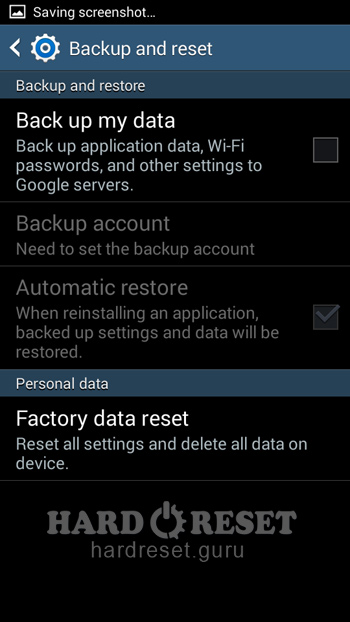 Reset settings on Samsung Galaxy S4