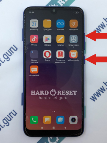 Hard Reset keys Xiaomi Redmi Note 7